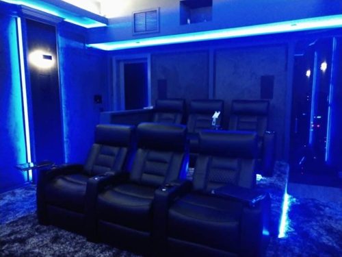 Custom home theater installation photo 9 of 14